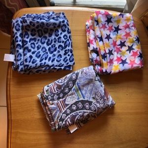 Patterned scarves- NEW! All 3!